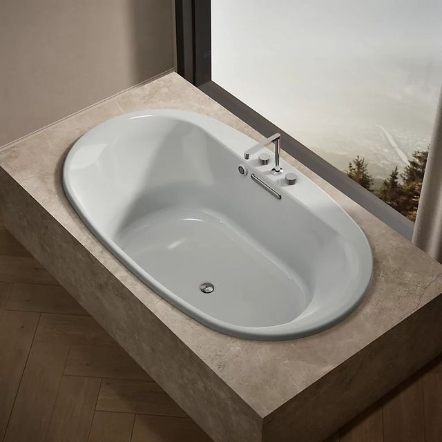 KOHLER® Underscore® Ice Grey 71.5" x 41.5" Drop-in Bath with Bask® Heated Surface-2