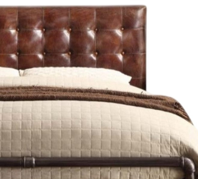 ACME Furniture Brancaster Brown Queen Upholstered Panel Bed ACME Furniture Brancaster Brown Queen Upholstered Panel Bed
