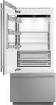 Smeg Universal 36" 19.6 Cu. Ft. Stainless Steel Built-In Bottom Freezer Refrigerator-0