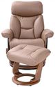 BenchMaster Trend Line Emmie Cocoa Manual Recliner with Ottoman Set-1