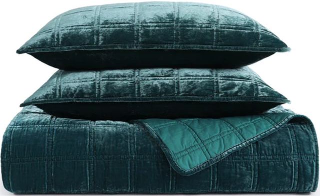 HiEnd Accents Stella Storm Blue King Quilt Set-0