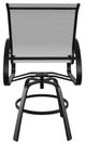 Telescope Casual Aruba Abalone/Black Aluminum/Fabric Outdoor Sling Balcony Height Swivel Cafe Chair-3