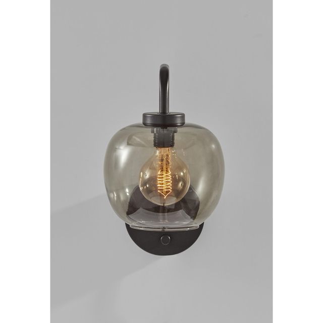 Adesso® Ashton Matte Black Wall Lamp-1