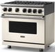 Viking® 7 Series 36" Pure White Pro Style Natural Gas Range-3