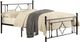 Mazin Furniture Morris Black Full Metal Rod Bed-0