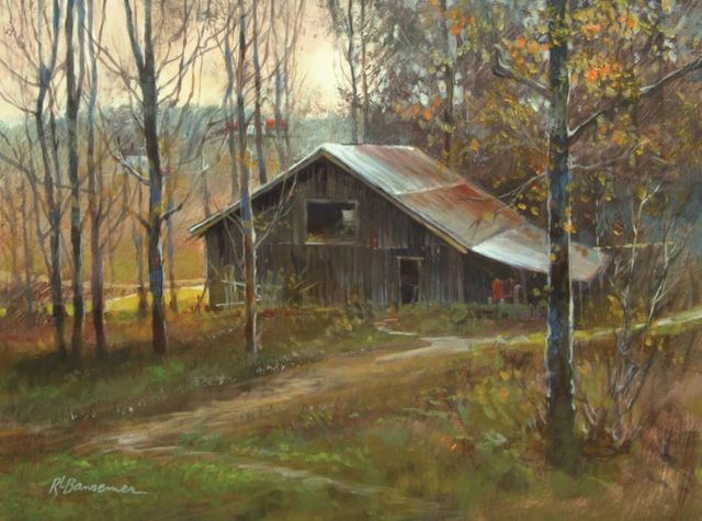 Classy Art Pinnacle Mountain Barn by Roger Bansemer Wall Art-0