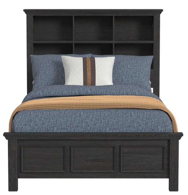 Elements International Hampton Kids Charcoal Full Bookcase Bed-1