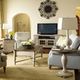 Kincaid® Weatherford Cornsilk Brown Accent Table with White Base-1