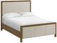 Whittier Wood® Furniture Bailey Nutmeg Queen Upholstered Panel Bed-0