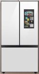 Samsung Bespoke 30 Cu. Ft. Panel Ready/Panel Ready/White Glass French Door Refrigerator-0