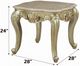 ACME Furniture Gorsedd Brown Marble Top End Table with Golden Ivory Base-2