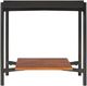 Riverside Furniture Lennox Black Rectangular Side Table with Rosewood Base-2