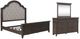Liberty Furniture Paradise Valley 3-Piece Flax Tweed/Saddle Brown King Upholstered Bedroom Set-0
