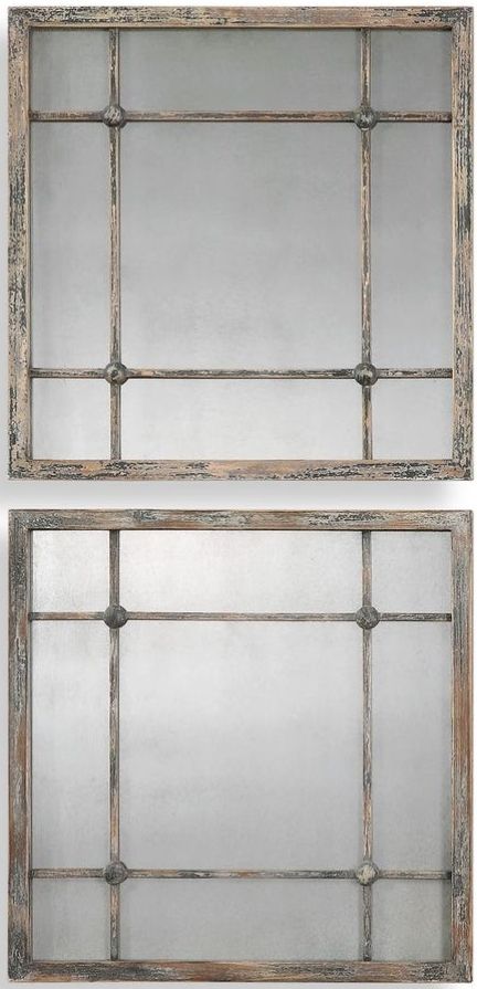 Uttermost® Saragano 2-Piece Slate Blue Square Mirror Set-0