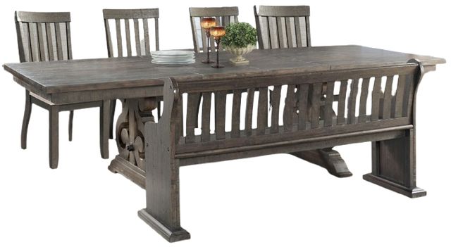 Elements International Stone 6-Piece Smokey Walnut Dining Set-0