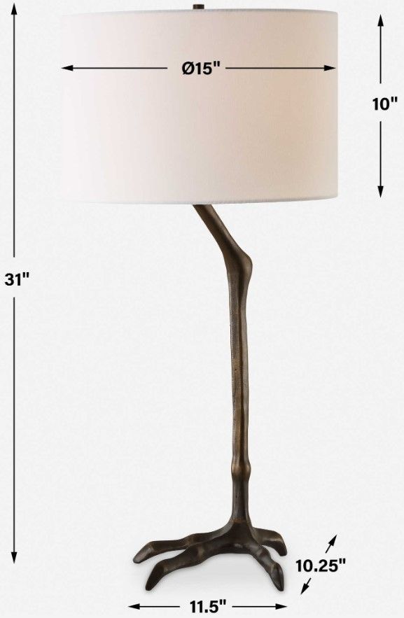 Uttermost® Perch Antique Brown Table Lamp-3