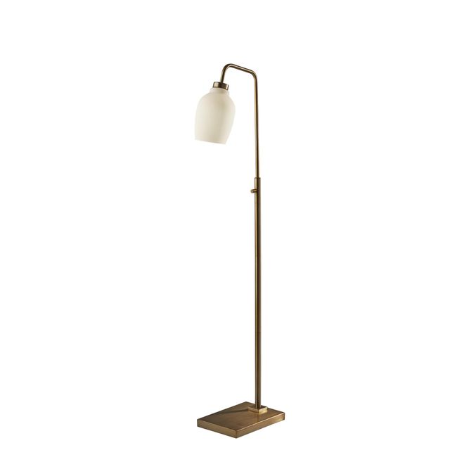 Adesso® Clara Antique Brass Floor Lamp-0