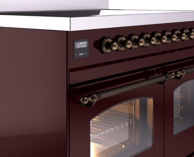 Ilve® Nostalgie II Series 40" Burgundy Pro Style Induction Range-1
