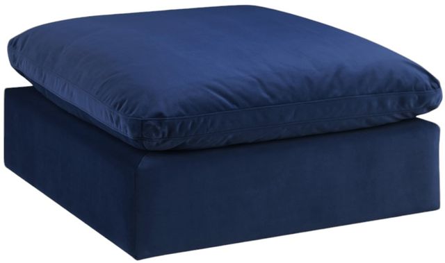 Meridian Furniture Comfy Navy Velvet Ottoman-0
