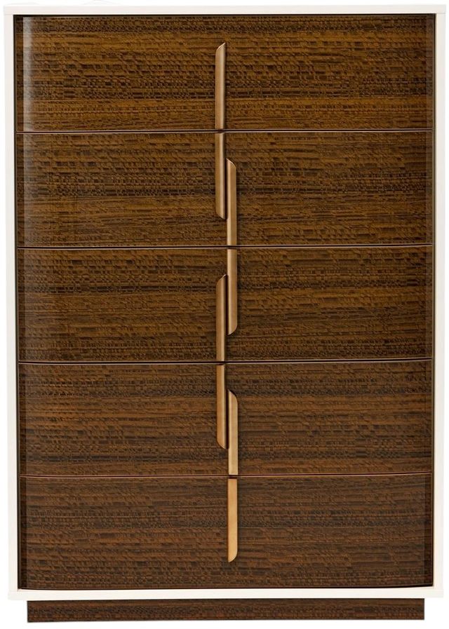 Michael Amini® Pavira Taupe/Walnut 5-Drawer Chest-1