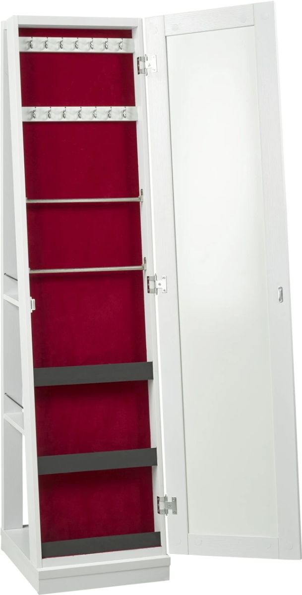 Brassex Inc. White Jewelry Cabinet-1