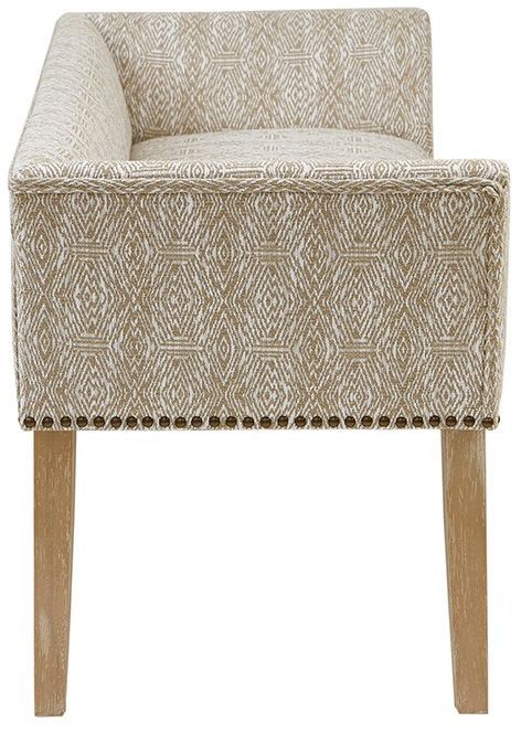 Olliix by Madison Park Taupe Multi Welburn Accent Bench-1