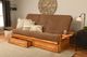 Kodiak Furniture Phoenix Marmont Mocha/Butternut Queen Storage Futon with Mattress-1