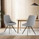 Armen Living Alison 2-Piece Gray Swivel Dining Side Chair Set-1