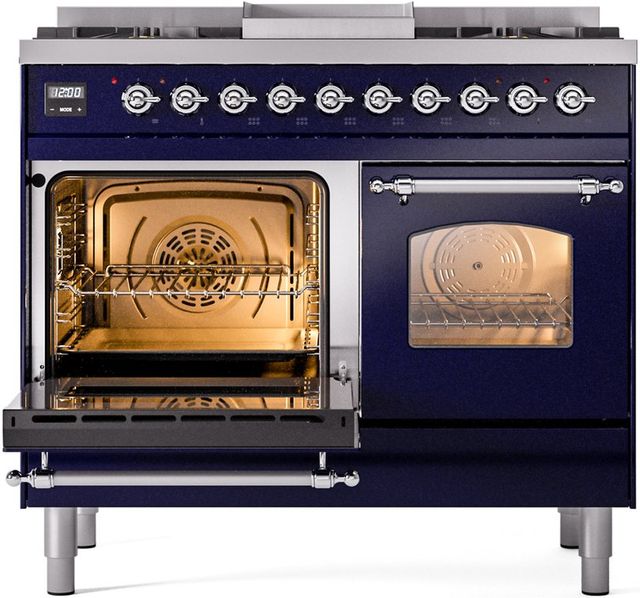 Ilve® Nostalgie II Series 40" Midnight Blue Pro Style Dual Fuel Range-2