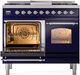Ilve® Nostalgie II Series 40" Midnight Blue Pro Style Dual Fuel Range-2
