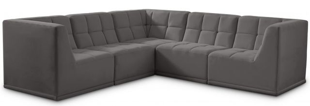 Meridian Furniture Relax 5-Piece Grey Modular Sectional Set-0