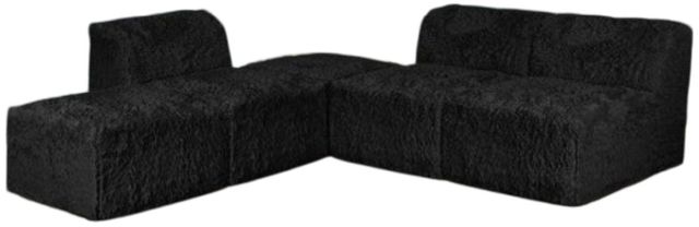 Furniture of America® Nappi Black L-Sectional-0