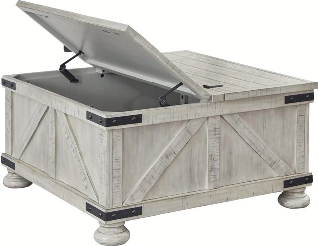 Signature Design by Ashley® Carynhurst Whitewash Coffee Table-2