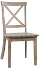 Jofran Inc. Eastern Tides 3-Piece Brushed Bisque Dining Table Set with X Back Chair-2