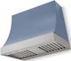 La Cornue CornuFé Marquee 36" Provence Blue Range Hood with Satin Chrome Trim-0