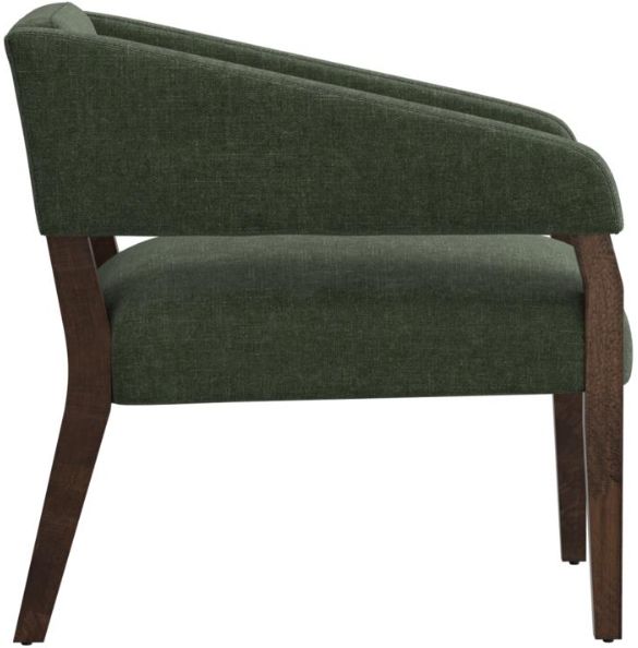 International Furniture Direct Murcia Olive/Lacquer Brown Accent Chair-2