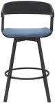 Armen Living Athena Blue/Black Swivel Bar Stool-1