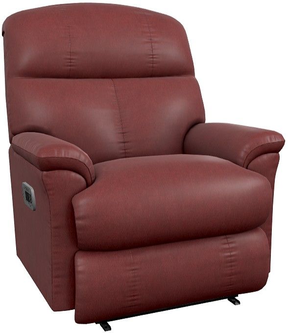 La-Z-Boy® Reed Wine Leather Power Wall Recliner with Headrest and Lumbar-0