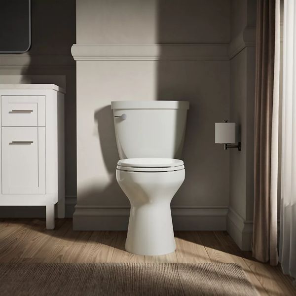 KOHLER® Cimarron® Dune Elongated Chair-Height Toilet Bowl with Fully Glazed Trapway-2
