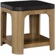 Bernards Calia Black End Table with Brown Base-0