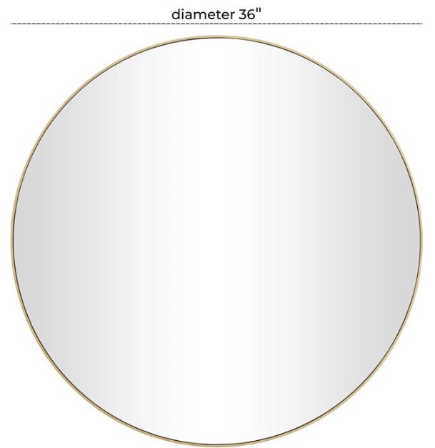 Deco Marche Gold Thin Minimalistic Frame Mirror-3