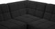Meridian Furniture Relax 6-Piece Black Velvet Modular Sectional Set-4