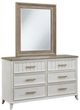 American WoodCrafters Beach Comber Brown/Weathered White Dresser-2