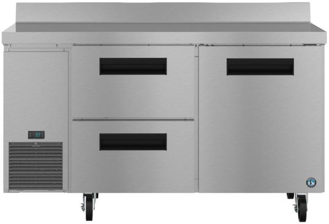Hoshizaki Steelheart® 60" 17.22 Cu. Ft. Stainless Steel Two Section Worktop Side Mount Refrigerator with Drawer/Door Combo-0