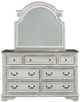 Liberty Furniture Magnolia Manor 5-Piece Antique White/Gray/Weathered Bark King Sleigh Bedroom Set-3