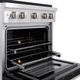 ZLINE Paramount Series 30" Stainless Steel Pro Style Dual Fuel Range with Black Matte Door-3