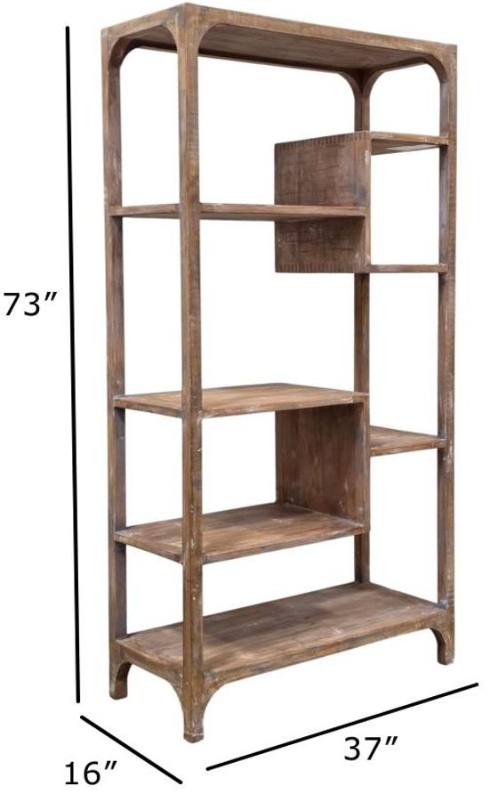Nest Home Collections Morgan Natural Gray Etagere-3