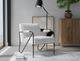 International Furniture Direct Lotus Pearl/Matte Black Accent Chair-2