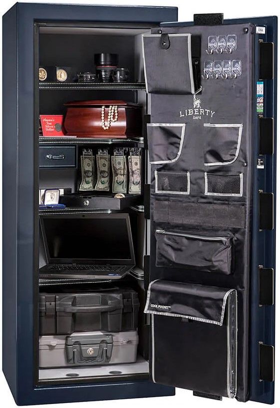 Liberty Safe Premium Home Blue Gloss/Chrome 17 Electronic Gun Safe-1
