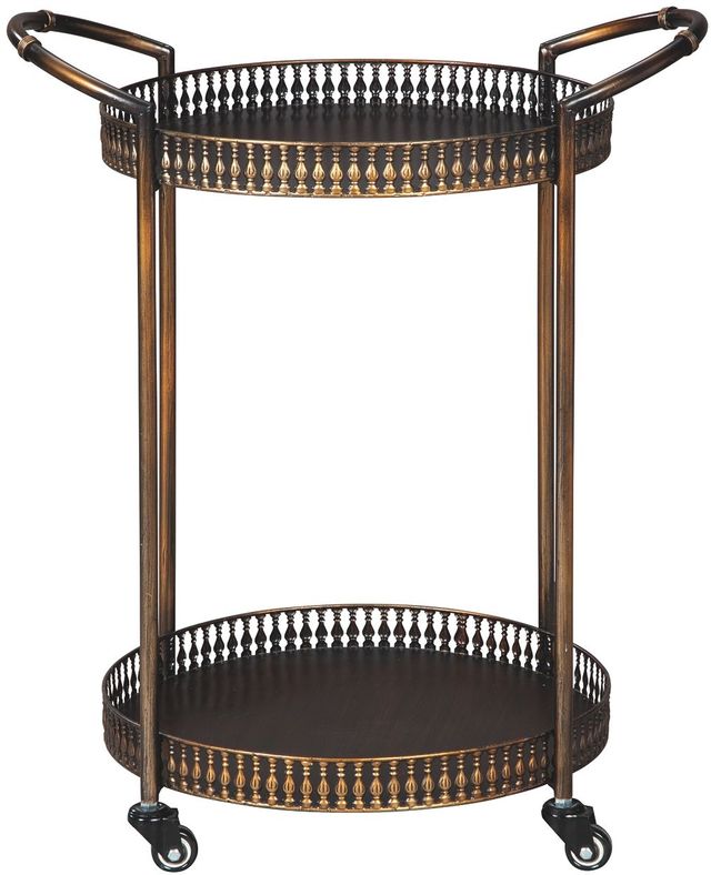 Signature Design by Ashley® Clarkburn Antique Bronze Bar Cart-0